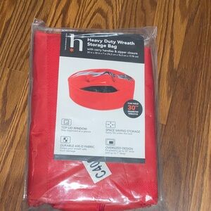 Heavy Duty Red Wreath Storage Bag